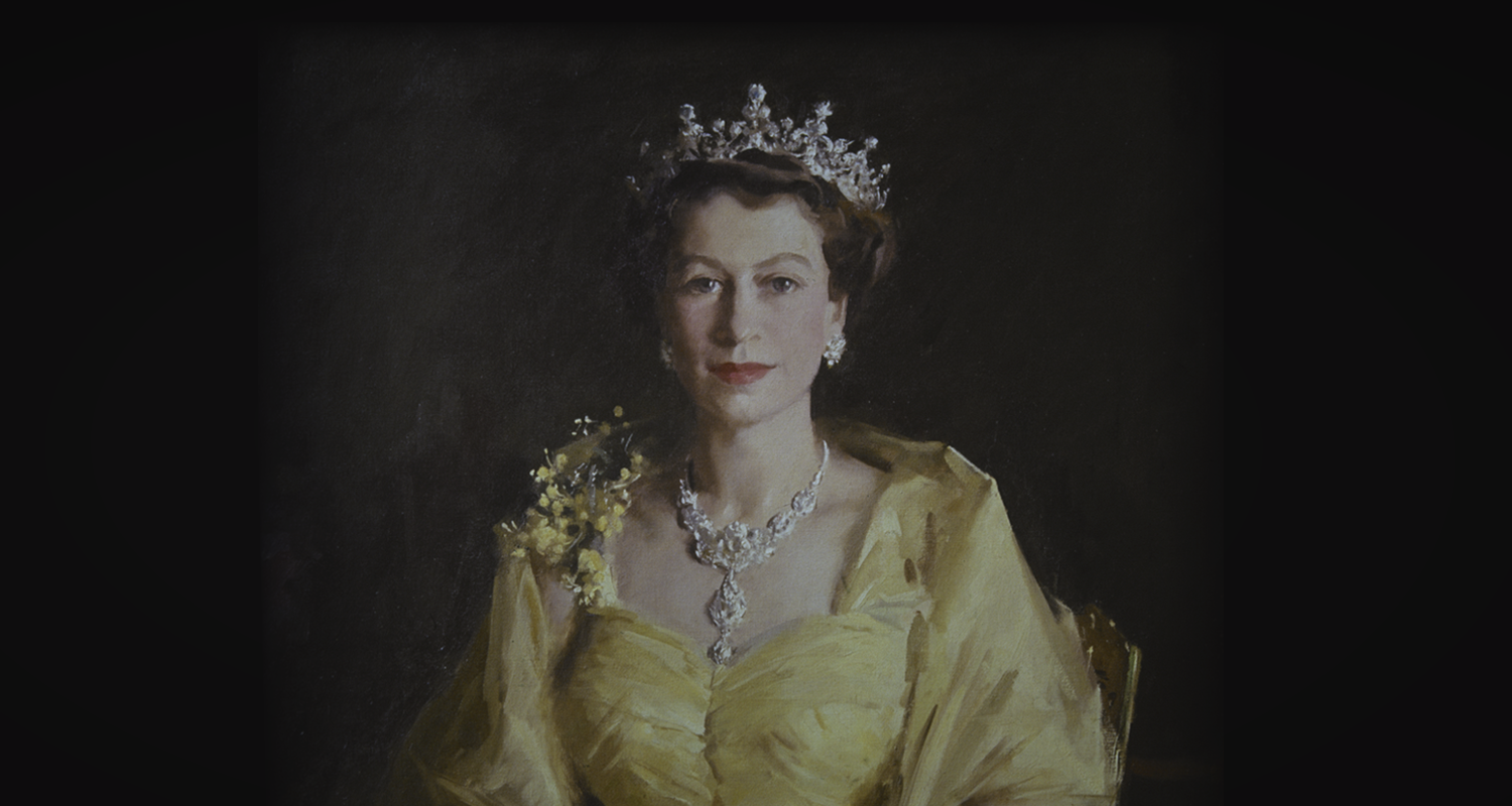 The iconic ‘Wattle portrait’ of Queen Elizabeth II.