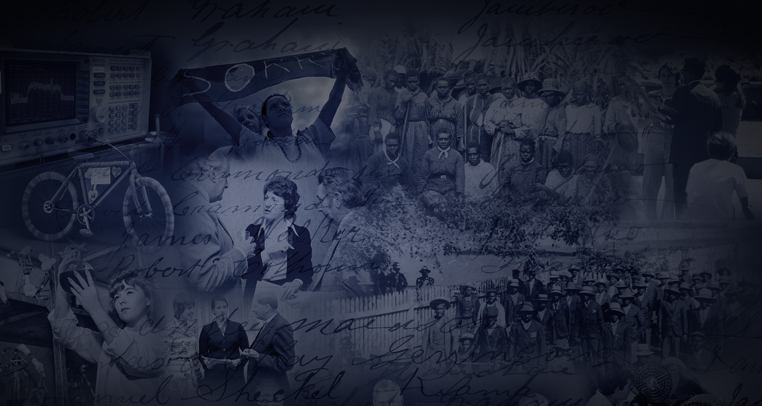 Collage of images from the archives collection. 