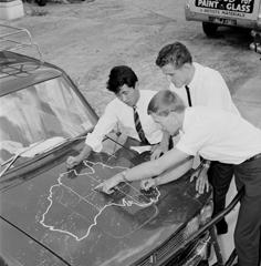 Around Australia motor safari for Japanese students, 1967.