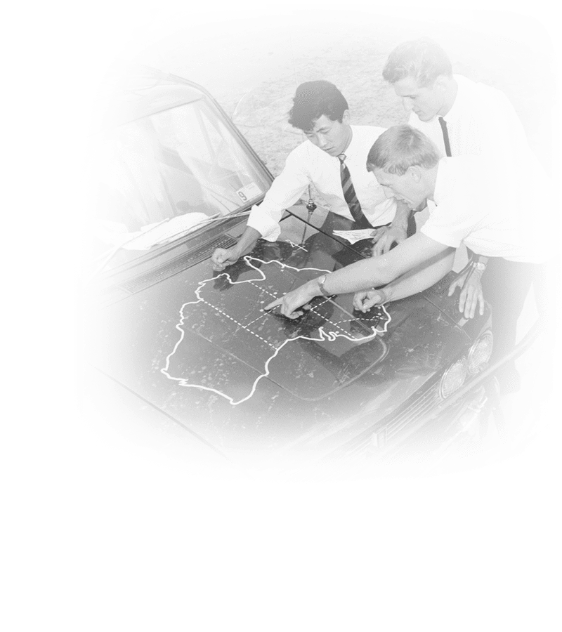 Around Australia motor safari for Japanese students, 1967.