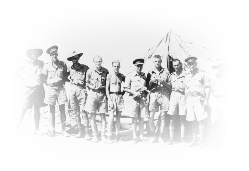 World War II Camp Postal Facilities - On a visit to 9th Division during last push - El Alamein, 1939-45.