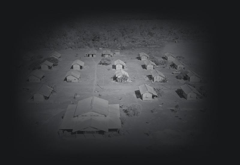 An aerial view of the Bagot Aboriginal Reserve, near Darwin, 1951.
