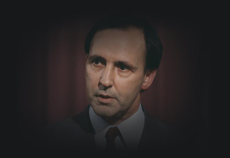 This is a portrait of Prime Minister Paul Keating.