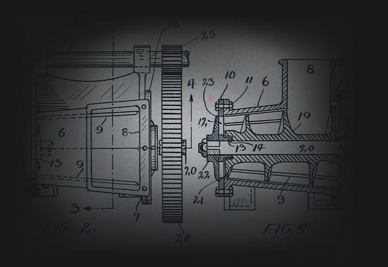 An engineering drawing detail of a machine for mincing prickly pear cactus into fodder.