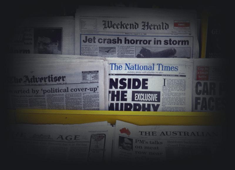 Magazines on a stand, 1985.