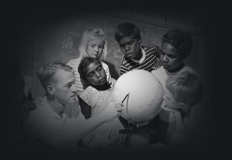 School children at the Warrabi government settlement in the Northern Territory.
