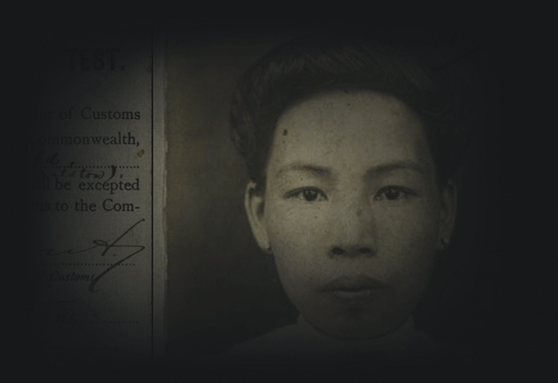 Certificate Exempting from Dictation Test (CEDT) - Name: Chung Han See Poy and child Gilbert Tom born at Geraldton - Nationality: Chinese - Birthplace: Canton - departed for China per TSINAN on 27 January 1908, returned to Townsville per CHANGSHA on 20 Se