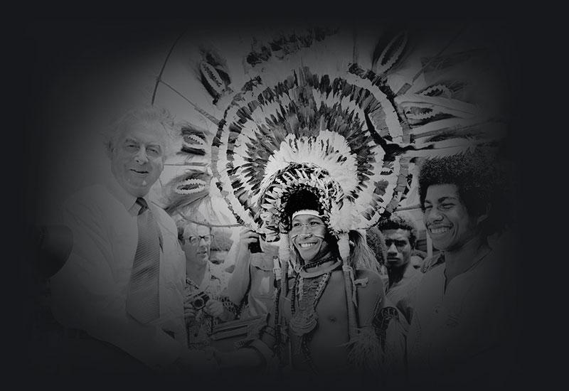 Gough Whitlam and Papuans.