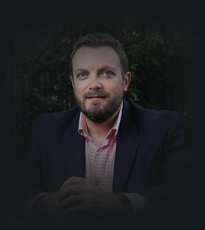 Outdoor portrait of Troy Bramston by John Feder