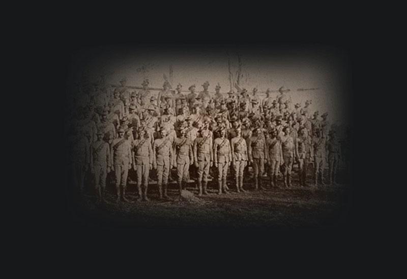 'B' Company, Queensland Contingent headed for the Boer War, 1899.