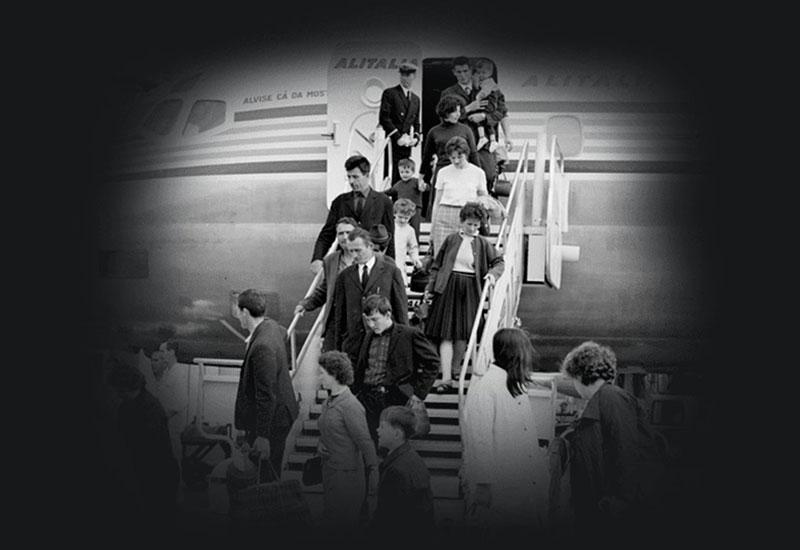 Immigrants arriving in Australia, 1967.