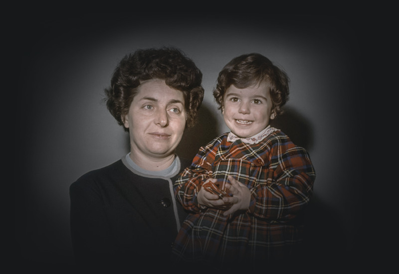 Antonia Bellomarino holding her daughter Claudia.