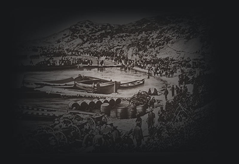 ANZACS-Gallipoli- Postcard depicting "Anzac Cove, Gallipoli", during the ANZAC landing, taken from an original photograph