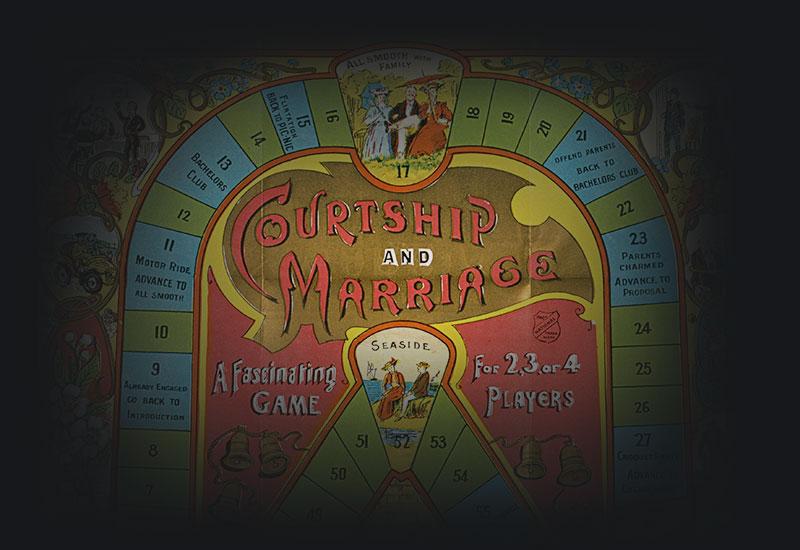 Courtship and marriage board game