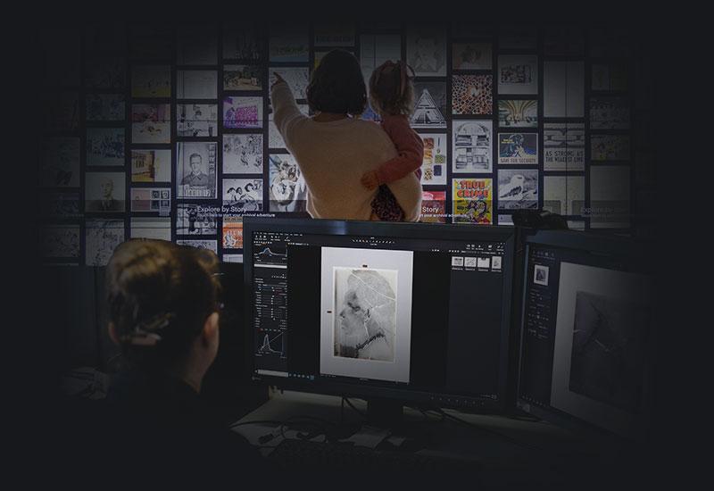 Digital preservation and a wall of interactive screens