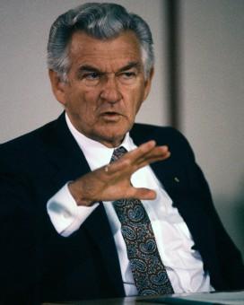 Portrait of Robert Hawke.