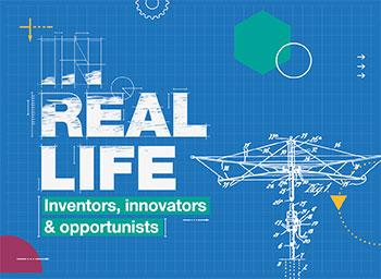 In real life, inventors, innovators and opportunists graphic