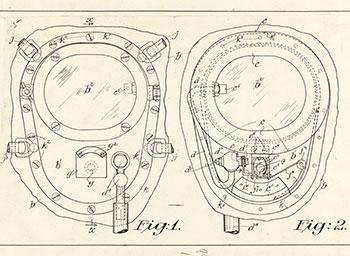 Component drawing for diving mask design