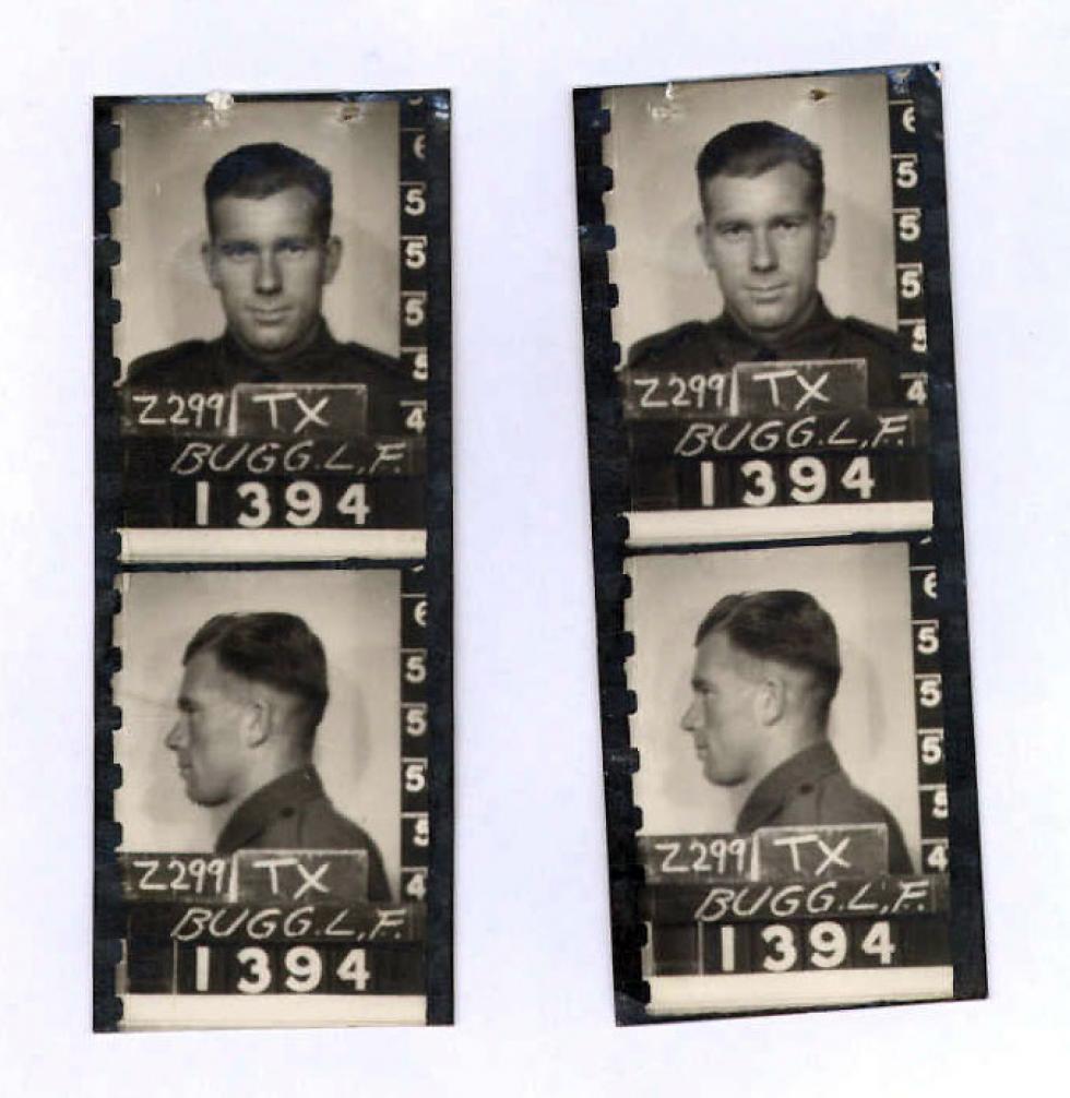 World War II – contact print photographs of Leonard Bugg