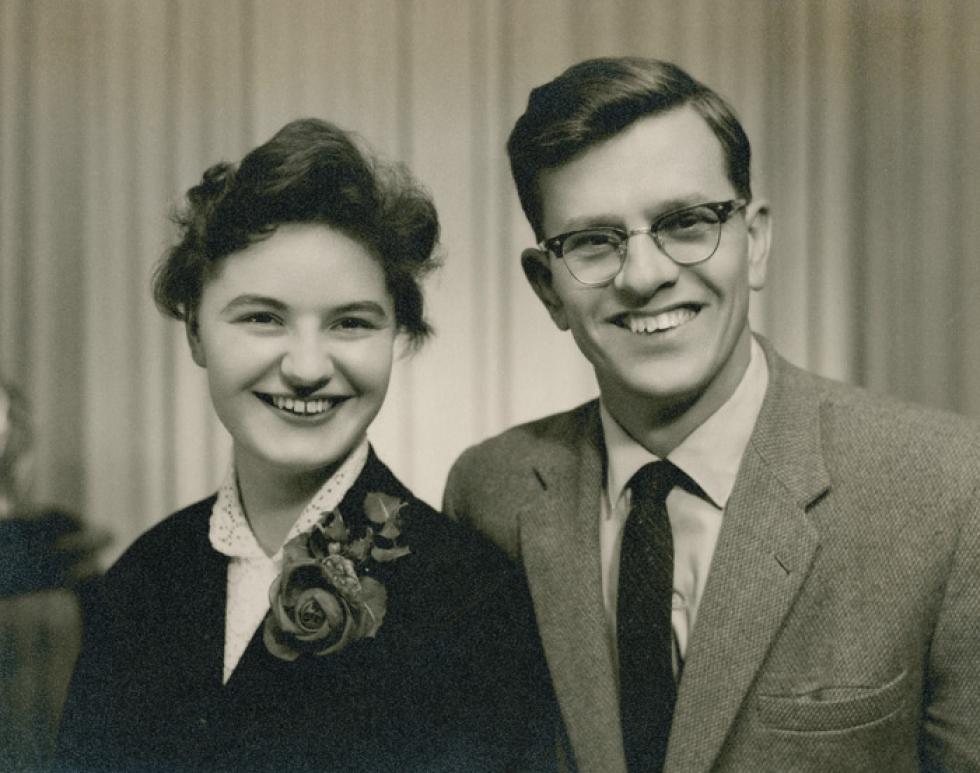 The van Wezels' engagement photo, courtesy Gerard and Marretje van Wezel.