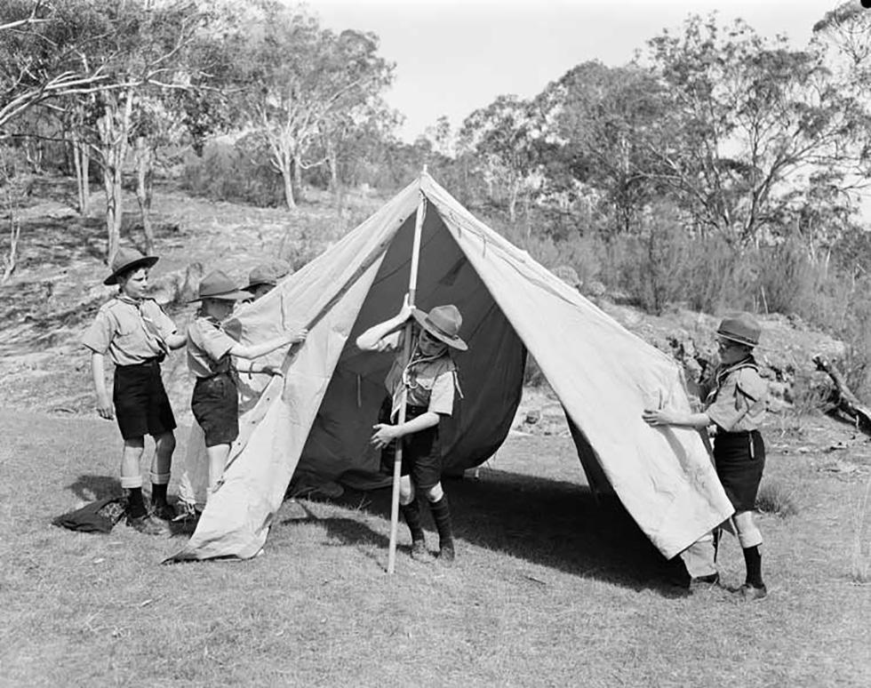 Boy scouts camping near the Murrumbidgee River naa.gov.au