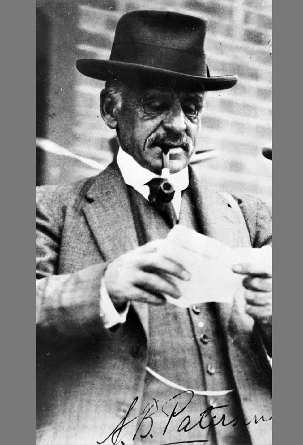 Signed photograph of Banjo Paterson.
