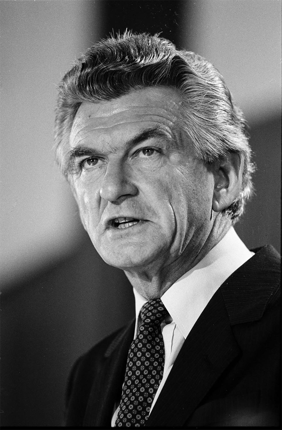 Portrait of Prime Minister Bob Hawke naa.gov.au