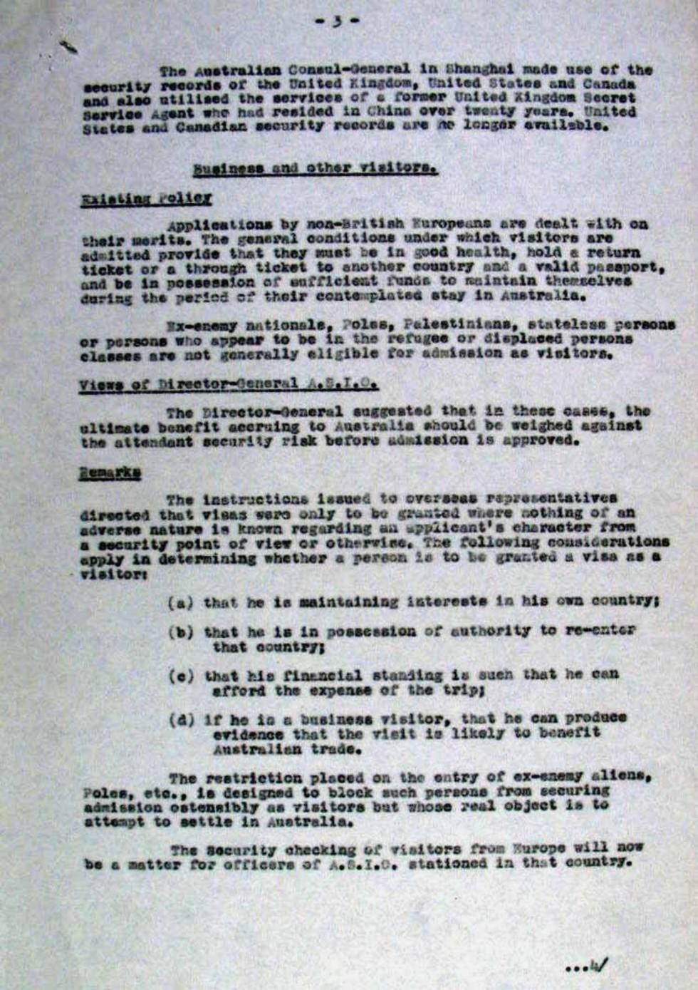 Secret memo on Iron Curtain countries
