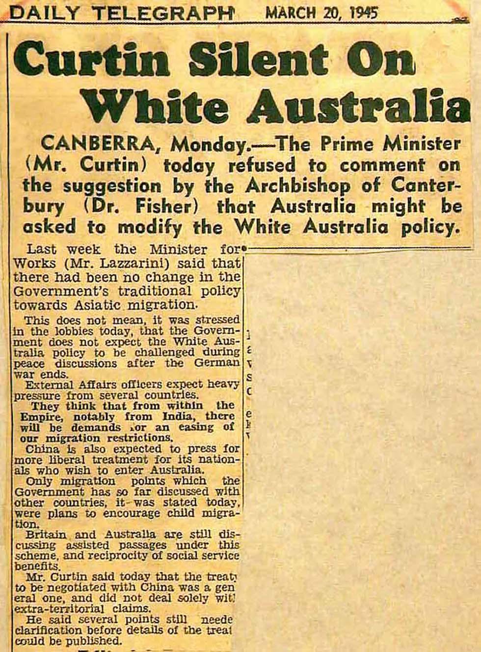 Pressures on government to ease White Australia Policy naa.gov.au