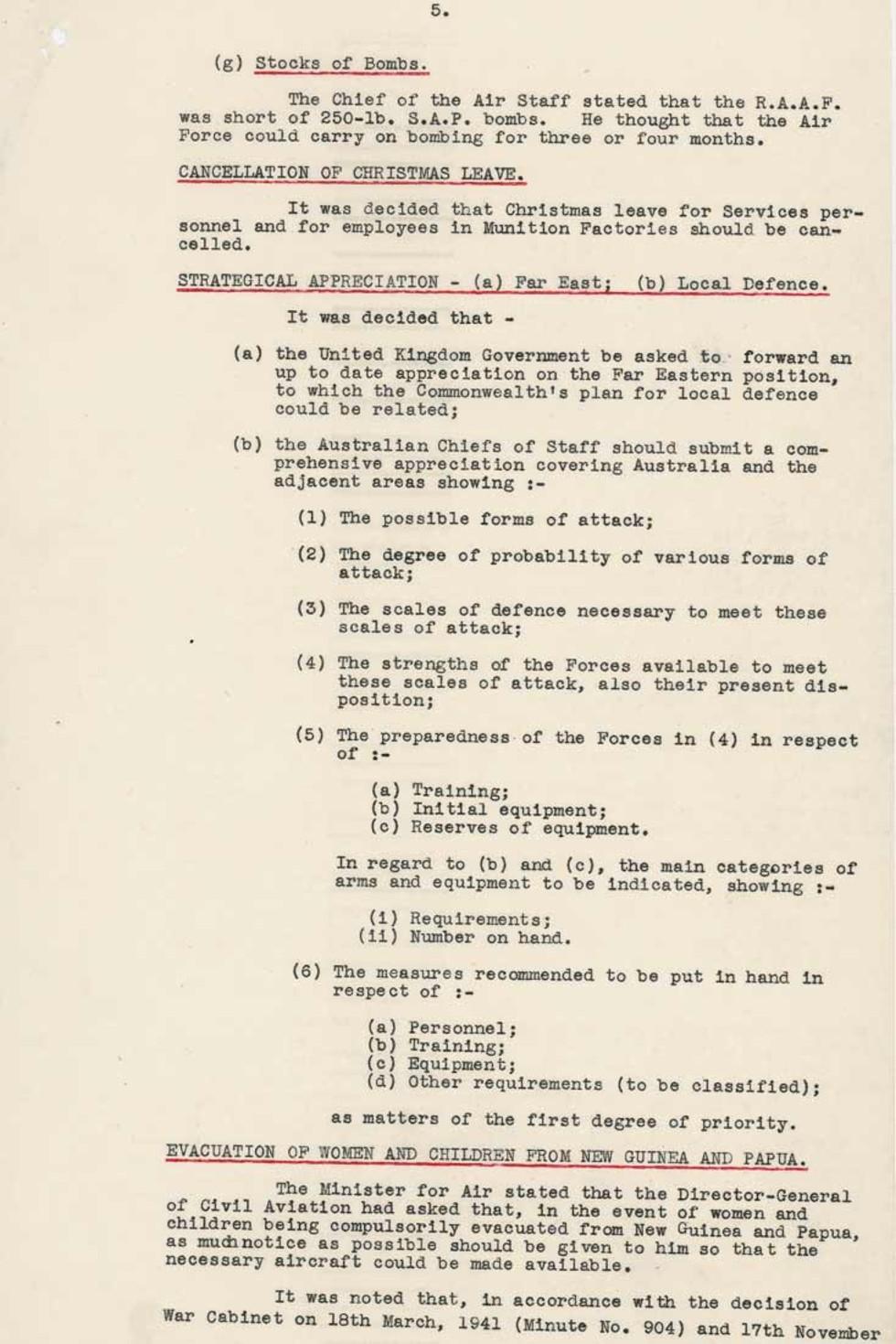 This is the record of discussions and decisions of a meeting of the Australian War Cabinet held in Melbourne on 8 December 1941.