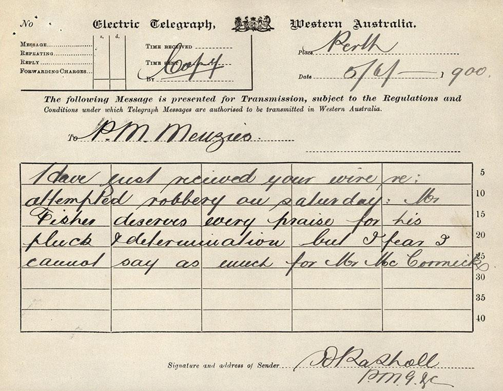 Letter to PM Menzies