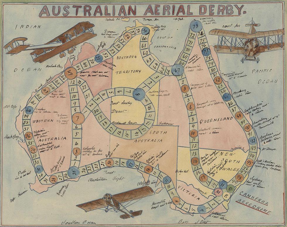 A map of Australia featuring 3 aircraft.