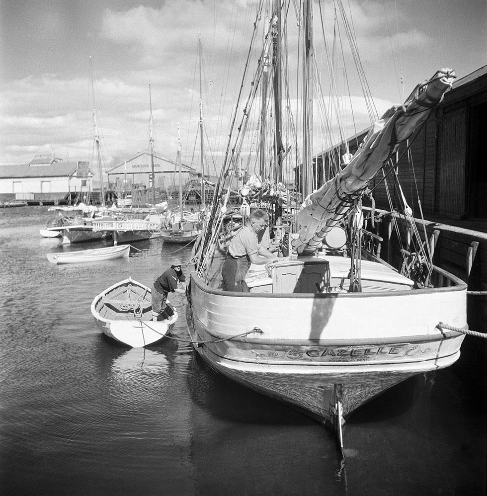 Yachts moored