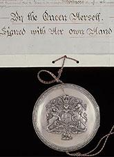 Detail of the Royal Commission of Assent