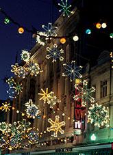 Christmas decorations above Murray Street Perth W.A.