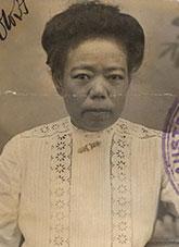 Portraits of Eki Nishioka from her Certificate exempting from dictation test.