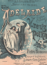 P Romano sheet music 'The Adelaide' the original celebrated Kreuz polka.