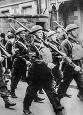 Volunteer Defence Corps marching in Hobart Tasmania