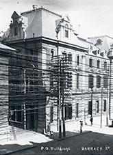 Perth GPO and telegraph wires.