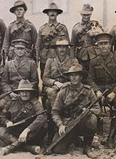 Soldiers assembled for a photograph.