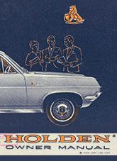 Holden owner manual with car illustration