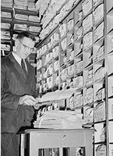 Man working in the Archive