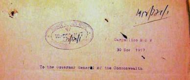 Letter to the Governor-General