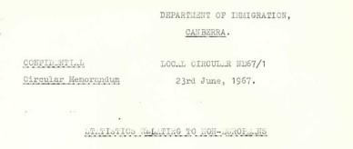 Confidential circular memo
