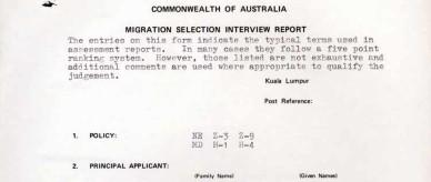 Form used in Kuala Lumpur, Malaysia, with sample content entered