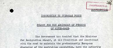 Policy for mixed-race migration applicants - confidential instructions to overseas posts.