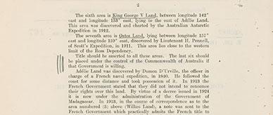 Report of the Committee on British Policy in the Antarctic to the Imperial Conference.