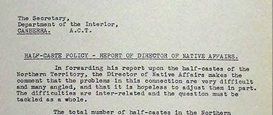 Report on First Australians policy  in the Northern Territory.