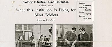 Poster advertising the work of the Sydney Industrial Blind Institution.