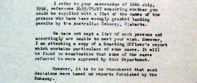 Memorandum for the Secretary, Department of External Affairs.